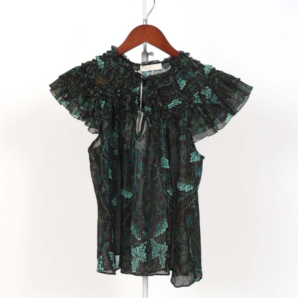 Ulla Johnson Signe Top in Rainforest - Picture 3 of 3